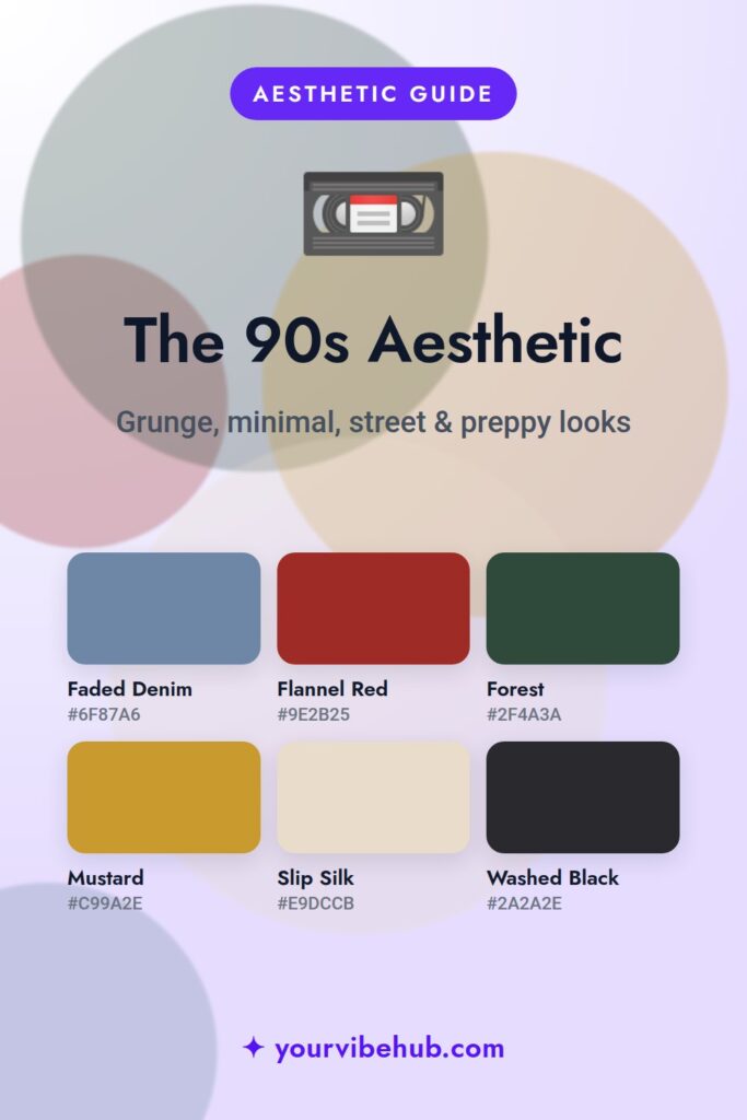 90s Aesthetic color palette pin