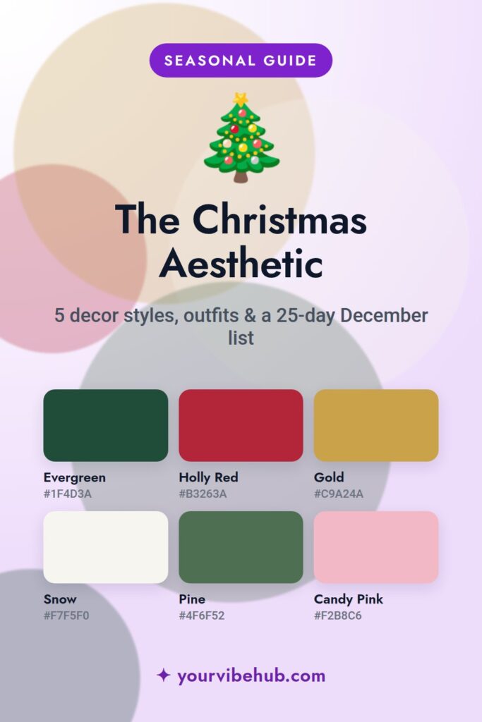 Christmas Aesthetic color palette pin