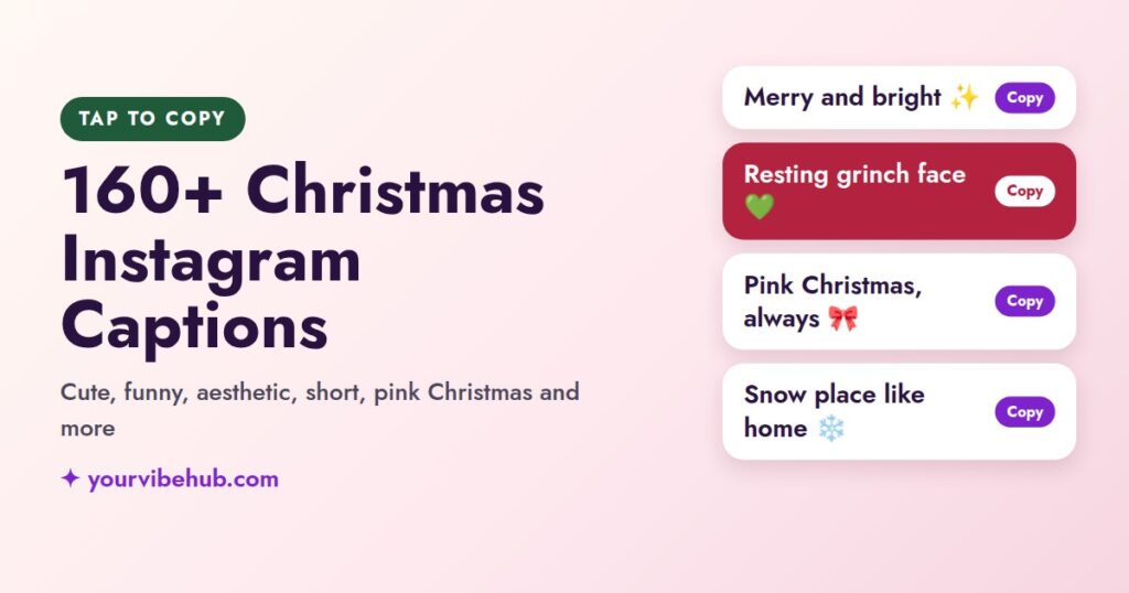 160+ Christmas Instagram captions to tap and copy