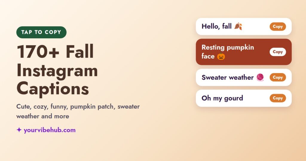 170+ fall Instagram captions: cute, cozy, funny and short