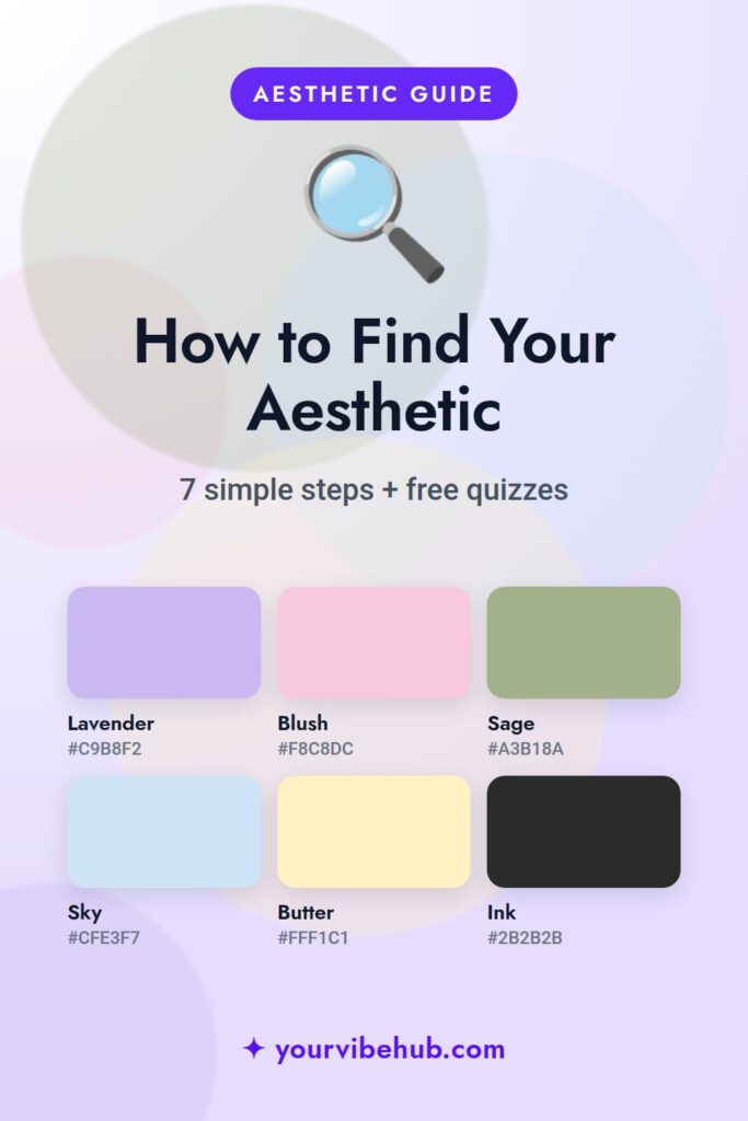 How to Find Your Aesthetic color palette pin