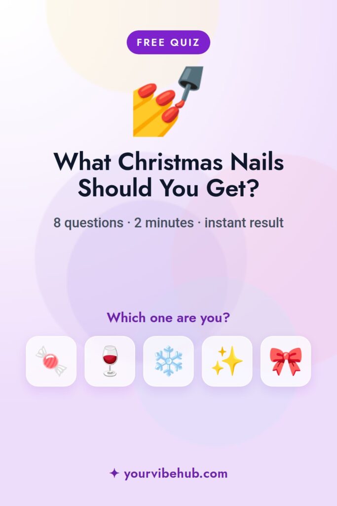What Christmas Nails Should You Get? quiz pin for Pinterest