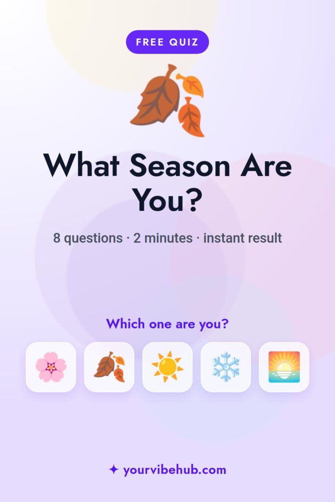 What Season Are You? quiz pin for Pinterest