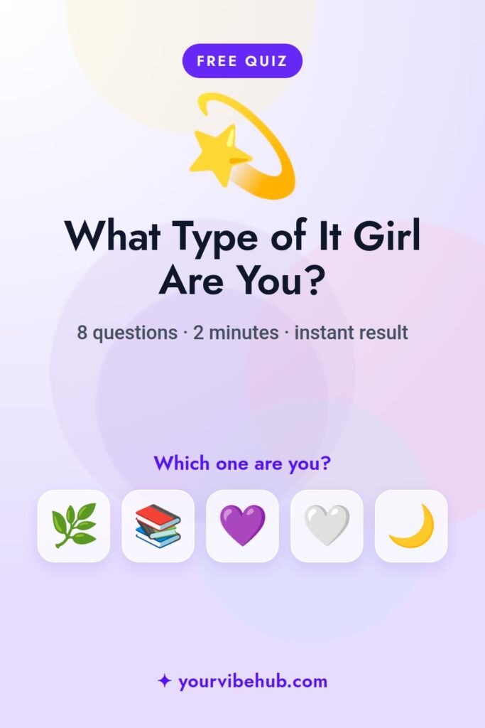 What Type of It Girl Are You? quiz pin for Pinterest