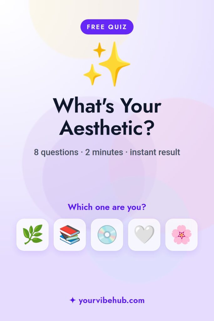 What’s Your Aesthetic? quiz pin for Pinterest