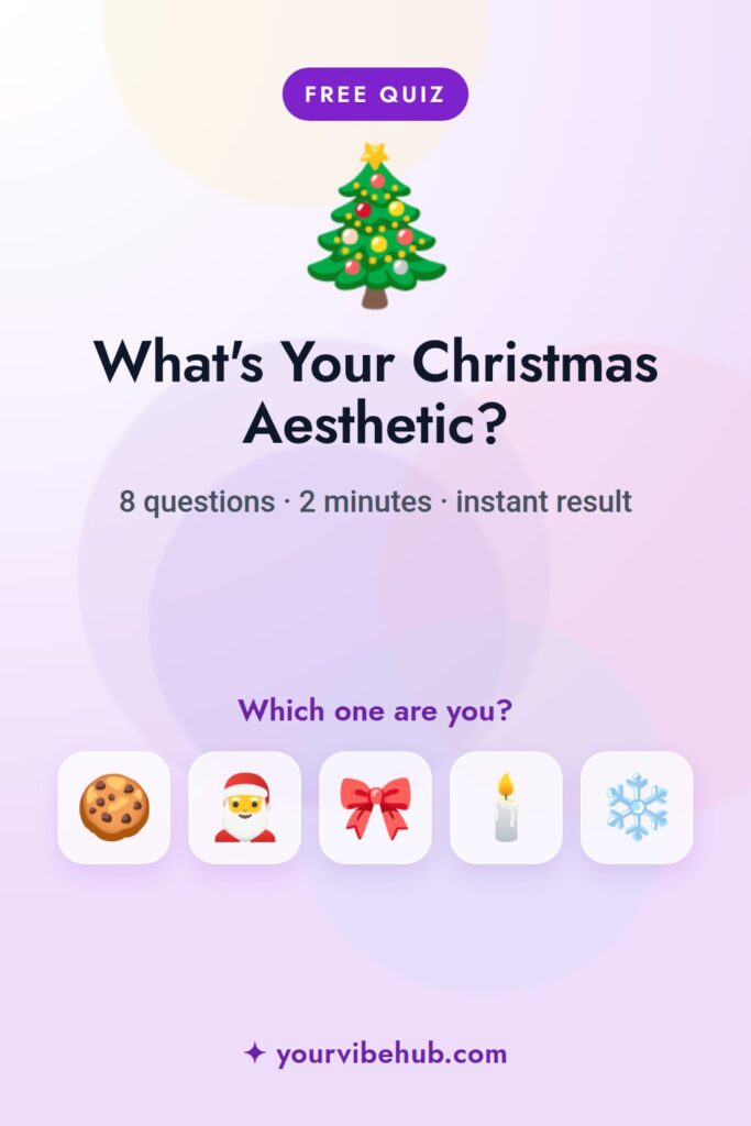What’s Your Christmas Aesthetic? quiz pin for Pinterest