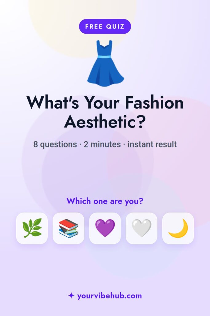 What’s Your Fashion Aesthetic? quiz pin for Pinterest