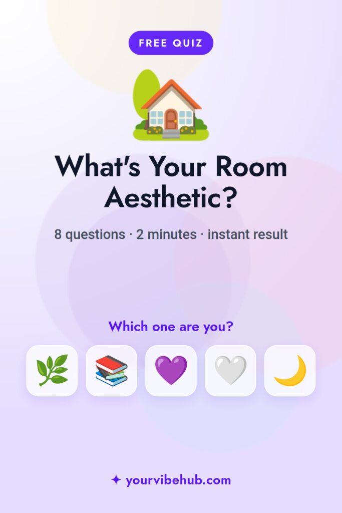 What’s Your Room Aesthetic? quiz pin for Pinterest