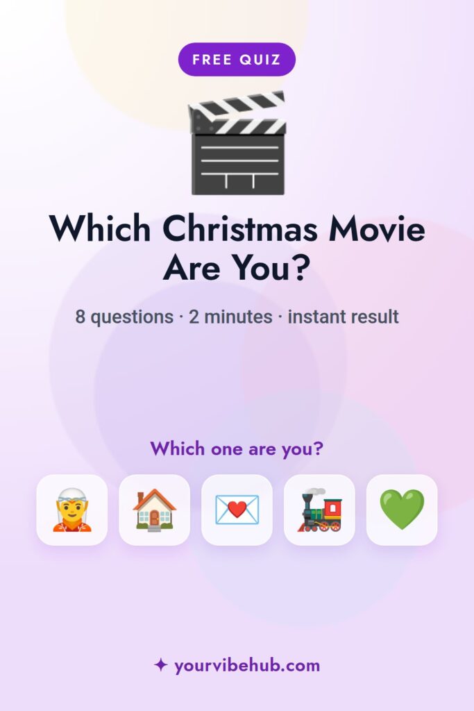 Which Christmas Movie Are You? quiz pin for Pinterest