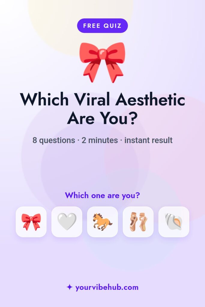 Which Viral Aesthetic Are You? quiz pin for Pinterest